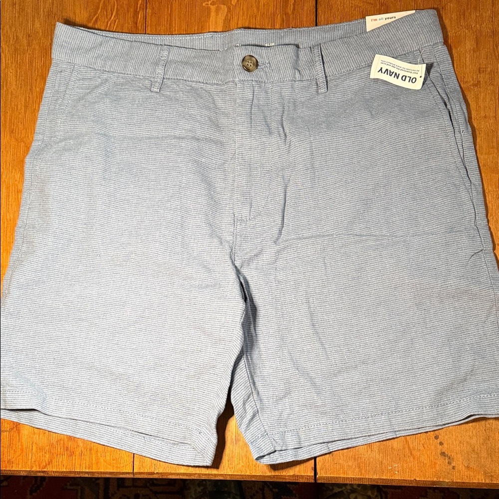 Old Navy Men's Light Blue Flat Front Shorts